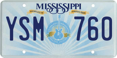 MS license plate YSM760