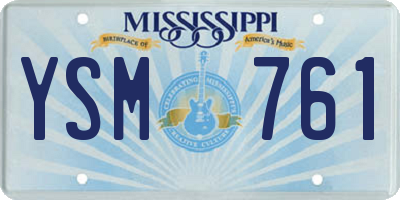 MS license plate YSM761