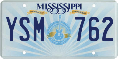 MS license plate YSM762