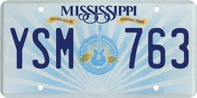 MS license plate YSM763