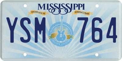 MS license plate YSM764