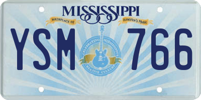MS license plate YSM766