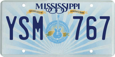 MS license plate YSM767