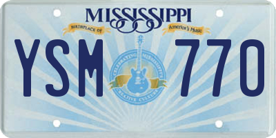 MS license plate YSM770