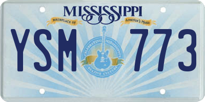 MS license plate YSM773