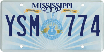 MS license plate YSM774