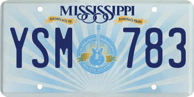 MS license plate YSM783