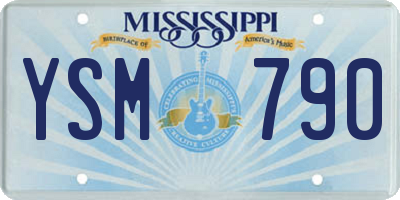 MS license plate YSM790