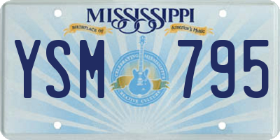 MS license plate YSM795