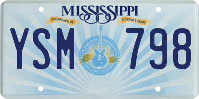 MS license plate YSM798