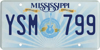 MS license plate YSM799