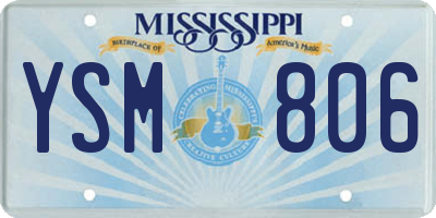 MS license plate YSM806