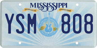 MS license plate YSM808