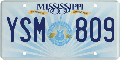 MS license plate YSM809