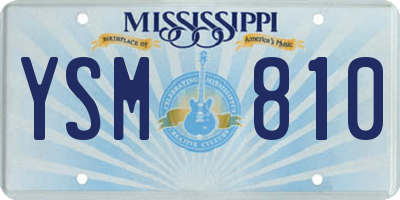 MS license plate YSM810