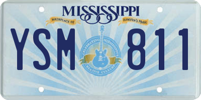 MS license plate YSM811