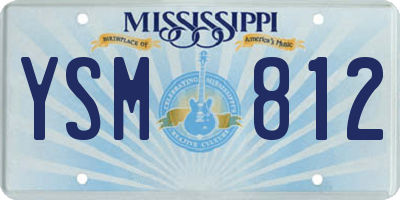 MS license plate YSM812