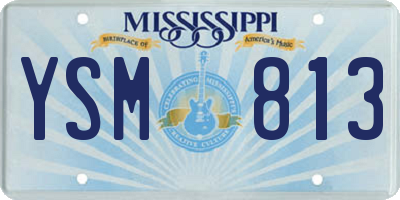 MS license plate YSM813