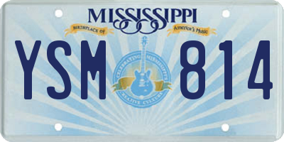 MS license plate YSM814