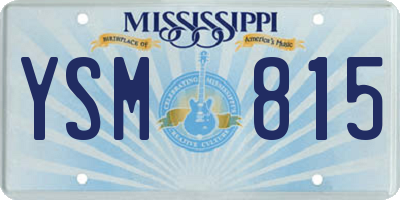 MS license plate YSM815