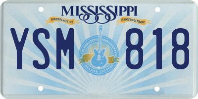 MS license plate YSM818