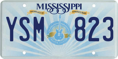 MS license plate YSM823