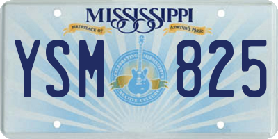 MS license plate YSM825