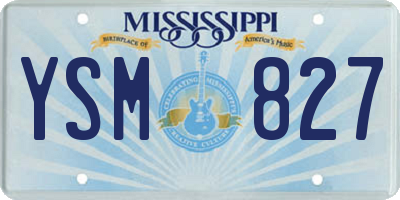 MS license plate YSM827