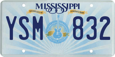 MS license plate YSM832