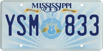 MS license plate YSM833