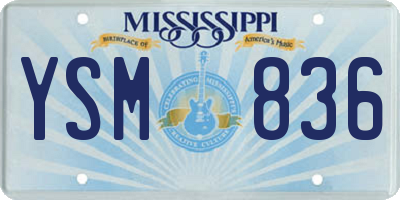 MS license plate YSM836