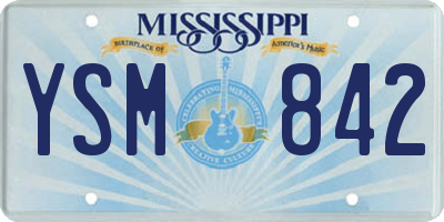 MS license plate YSM842