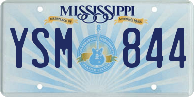 MS license plate YSM844