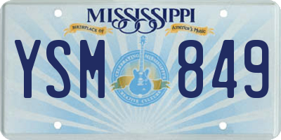 MS license plate YSM849