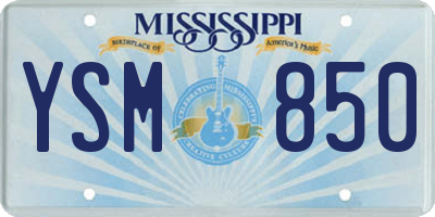 MS license plate YSM850