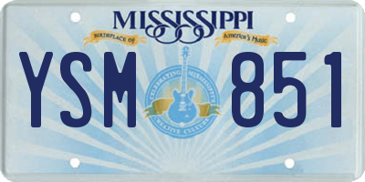 MS license plate YSM851