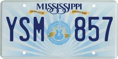 MS license plate YSM857