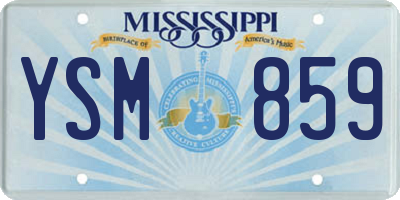 MS license plate YSM859