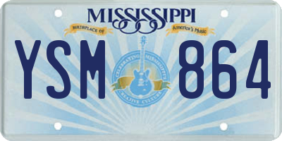 MS license plate YSM864