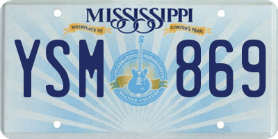 MS license plate YSM869