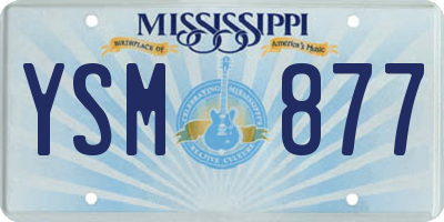 MS license plate YSM877