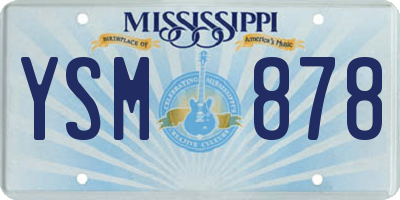 MS license plate YSM878