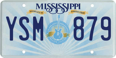 MS license plate YSM879