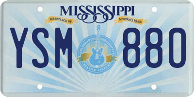 MS license plate YSM880
