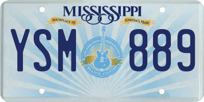 MS license plate YSM889