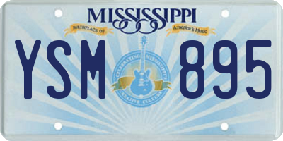 MS license plate YSM895