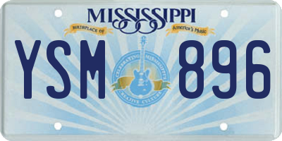 MS license plate YSM896