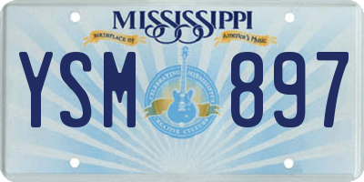 MS license plate YSM897