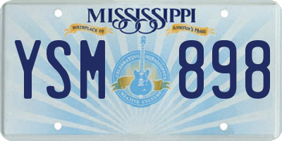 MS license plate YSM898