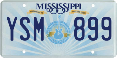 MS license plate YSM899
